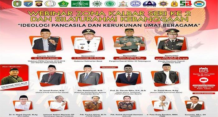 Hadirkan Narasumber Nasional, FKUB Kalbar Gelar Webinar Bahas Ideologi Pancasila dan Kerukunan Umat Beragama