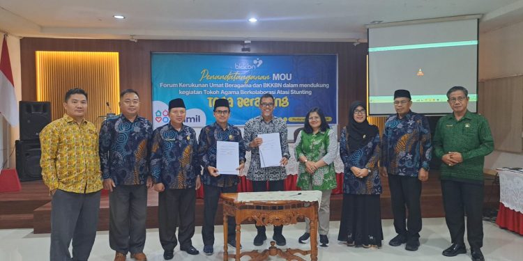 Sinergi Tokoh Agama dalam Penurunan Stunting, FKUB Kalbar dan BKKBN Kalbar Tandatangani MoU dan Kerjasama